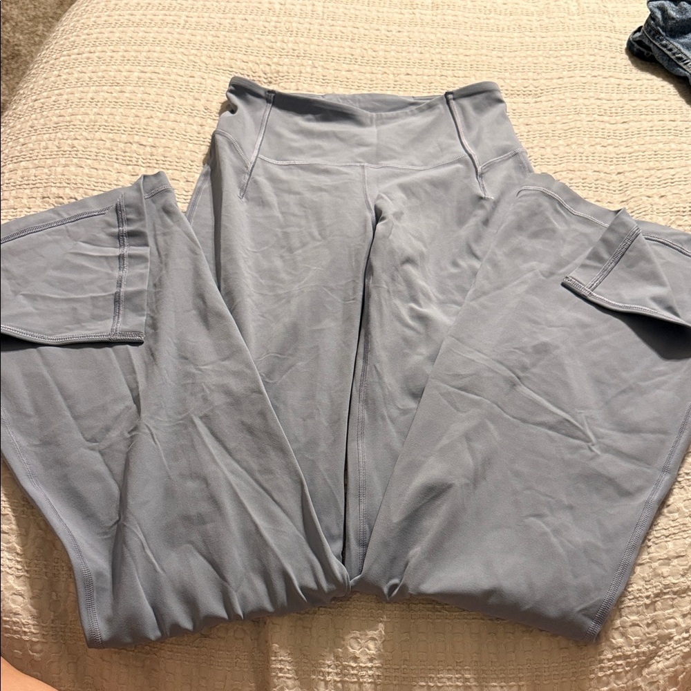 lululemon athletica Light Gray High-Waist Leggings with Side Pockets